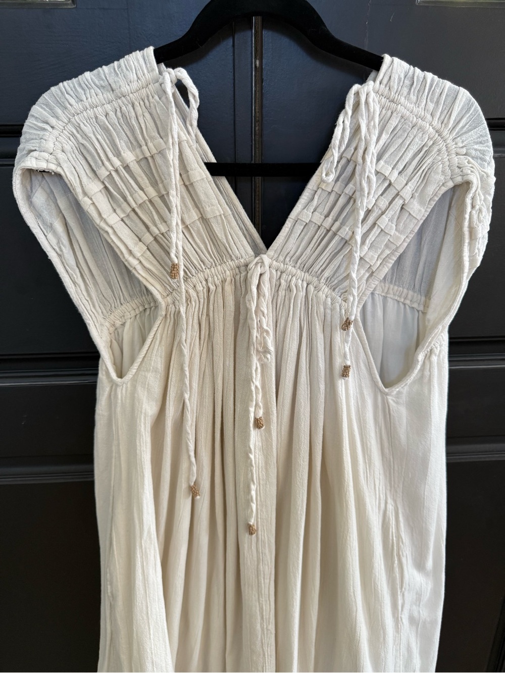 Free People In The Mood For This Midi Dress Oversized XS Ivory - Picture 3 of 8